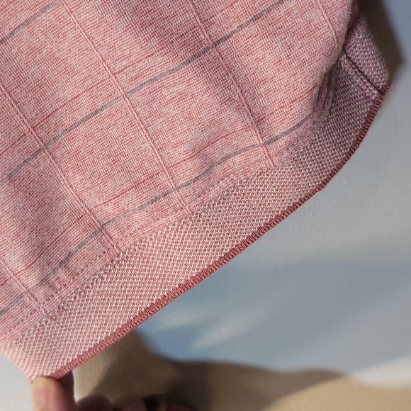 🍁HAGGAR Striped Short Sleeve Polo Shirt Golf  Casual Summer Grid Stripe Top - Picture 10 of 12